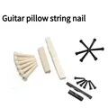 Set von Schwarz/Weiß 6 Pcs Gitarre Bridge Pins + 1 Sattel Mutter für Akustische Folk Gitarre Zubehör