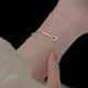 925 Sterling Silber Perlen Doppel Falten Armband Shiny Zirkon Ring Anhänger Frauen Mode Temperament