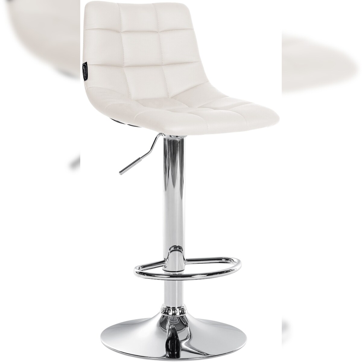CLP Barhocker Jerry Kunstleder weiß/chrom Image