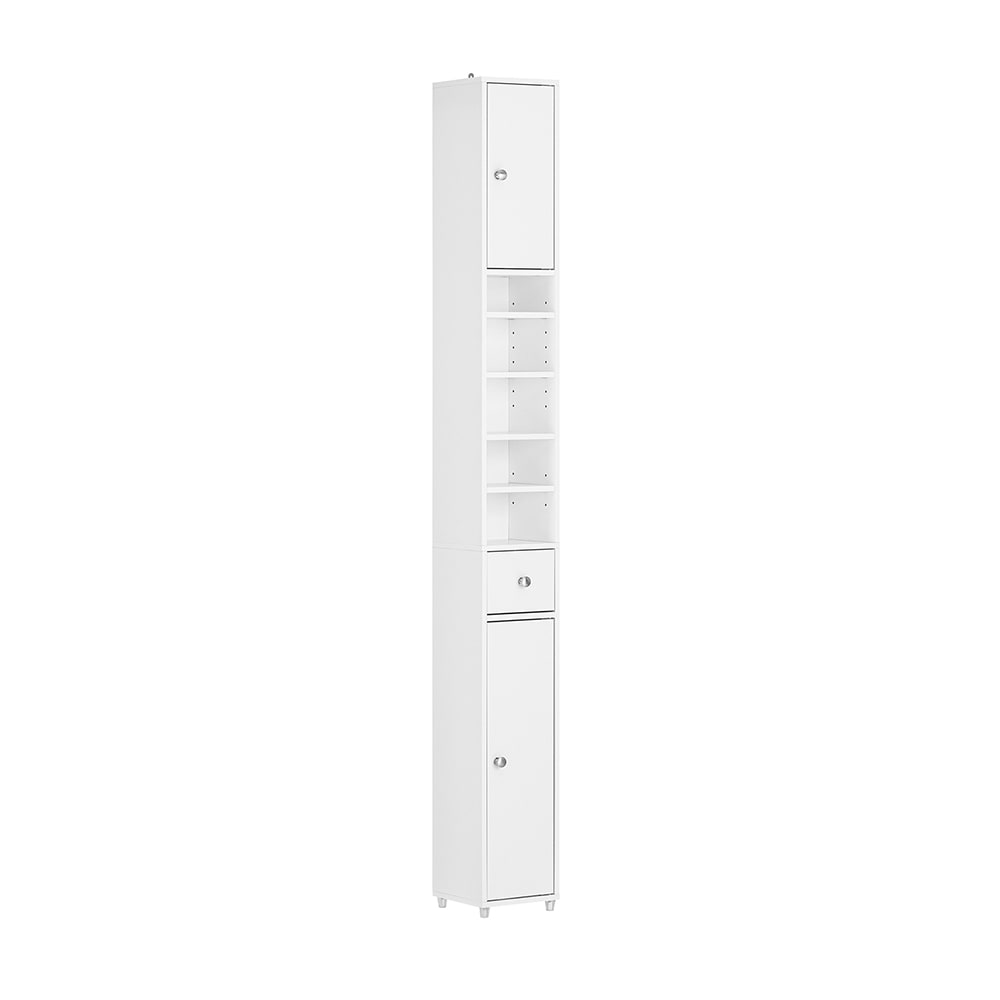 Meuble colonne effet bois blanc