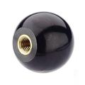 Ds Black Phenolic Plastic Female | 3/8 - 16 Thread Pitch 15/16 Depth 1-3/8 Diameter 1-1/2 Height w/Brass Coated Metal Insert Duty 1.02