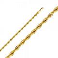 14K Gold 5 mm Hollow DC Rope Chain : 20