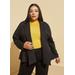 Plus Size Draped Ponte Blazer