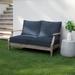 Humble + Haute Sunbrella Textured Indigo Indoor/Outdoor Loveseat Pillow and Cushion Set