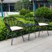Wicker Bistro Set Outdoor Furniture with Cushions (Set of 3) by Tappio - 21.2"L x 23.6"W x 31.5"H