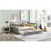 Multi-functional Design Full Size Daybed Wood Bed with Twin Size Trundle
