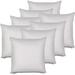 8 Pack Pillow Insert 26X26 Hypoallergenic Square Form Sham Stuffer Standard White Polyester Decorative Euro Throw Pillow Inserts For Sofa Bed - Made In (Set Of 8) - Machine Washable And Dry