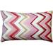 Pacifico Stripes Pink Throw Pillow 12X20 Complete with Polyfill Pillow Insert