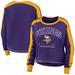 Women's WEAR by Erin Andrews Purple/Gold Minnesota Vikings Color Block Modest Crop Long Sleeve T-Shirt