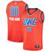 Men's Fanatics Branded Orange Oklahoma City Thunder Fast Break Custom Replica Jersey - Statement Edition