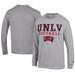 Men's Champion Gray UNLV Rebels Football Jersey Long Sleeve T-Shirt