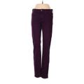 Hudson Jeans Jeans - Mid/Reg Rise Straight Leg Denim: Purple Bottoms - Women's Size 27 - Dark Wash