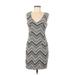 Chelsea & Violet Casual Dress - Sheath: Gray Chevron Dresses - Women's Size Medium