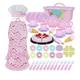 Kitchen Appliances Playset Simulation Kitchen Toy Toy Kitchen Pretend Play Set Play Kitchen Set for Kids 54 PCS with Tea Toy Play Kitchen Accessories