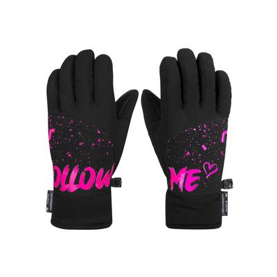 Skihandschuhe REUSCH "Beatrix R-TEX XT Junior", Kinder, Gr. 6,5, pink (pink, schwarz), 93% Polyester, 6% Polyurethan, 1% Elasthan, mehrfarbig, klassisch, Handschuhe, extra warm und wasserdicht Image