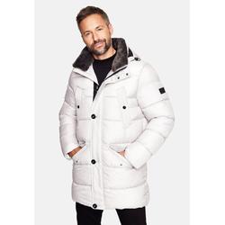 Parka NEW CANADIAN "Stepp-Parka", Herren, Gr. 54, grau (grau, beige), 100% Polyester, unifarben, casual, lang, ohne Ausschnitt, Langarm, Jacken, mit vielen Taschen