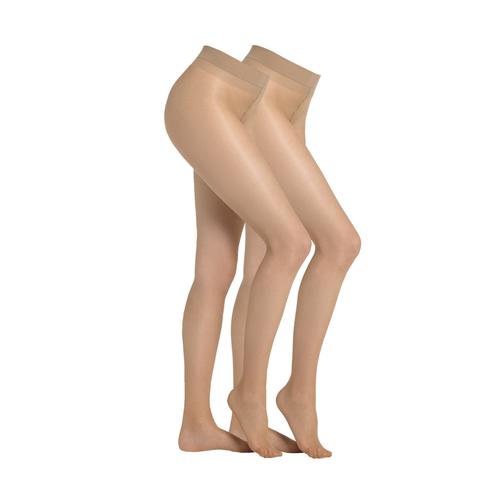 „Feinstrumpfhose CAMANO „“Strumpfhose 2er Pack““ Gr. 36/38, weiß (alabaster) Damen Strumpfhosen Feinstrumpfhosen“