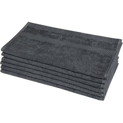 Gästehandtuch DYCKHOFF "Planet", grau (anthrazit), B:30cm L:50cm, Walkfrottier, Obermaterial: 100% Baumwolle, Handtücher (Packung) Image