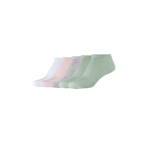 „Sneakersocken S.OLIVER „“Sneakersocken 5er Pack““ Gr. 39/42, grün (silt green) Damen Socken Sneakersocken“