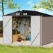 JolyDale 6 Ft. W x 4 Ft. D Metal Lean-to Storage Shed in Gray | 77 H x 76 W x 51 D in | Wayfair WF2-G37014-BASE