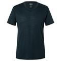 super.natural - Sierra 140 V Neck - T-Shirt Gr 52 - L blau/schwarz