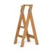 WFX Utility™ 43-1/2" Folding 2 Step Wood Step Stool w/ 250 Lb. Load Capacity Wood in Brown | 17.75 W x 22.5 D in | Wayfair