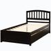 Red Barrel Studio® Tonsey Solid Wood Storage Bed Wood in Brown | 37.63 H x 41.83 W x 79.63 D in | Wayfair 90A78849129E46B8B98A1E0C9972CA4E