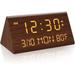 Ivy Bronx Digital Solid Wood Electric Tabletop Clock Wood in White | 2 H x 3.15 W x 3.39 D in | Wayfair 9786D84DB7744FA99E6BE2AED36CD67D