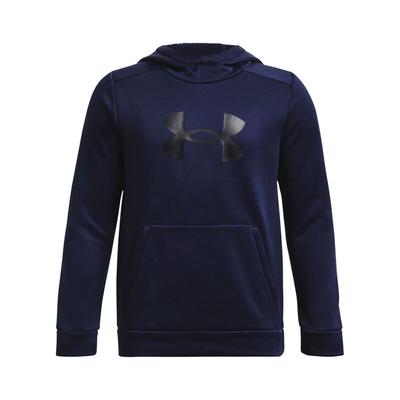 Under Armour Boys' Armour Fleece Logo Hoodie Sweatshirt (Size M) Midnight Navy, Polyester