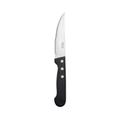 Mikasa Hospitality 5263860 9 9/10" Steak Knife with 18/10 Stainless Grade, Flatbush Rim Pattern, Flat Black Handle, Stainless Steel