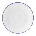 Mikasa Hospitality 5305733 6 29/100" Round Bistro Saucer - Porcelain, Blue Pinstripe, Bistro Pinstripe Series, Dishwasher safe, White