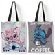 Sacs fourre-tout Disney Anime Figure Stitch pour femmes sacs à main en toile sacs à provisions de