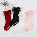 Chaussettes en coton mélangé à volants pour bébés filles chaussettes douces de rinçage chaussettes