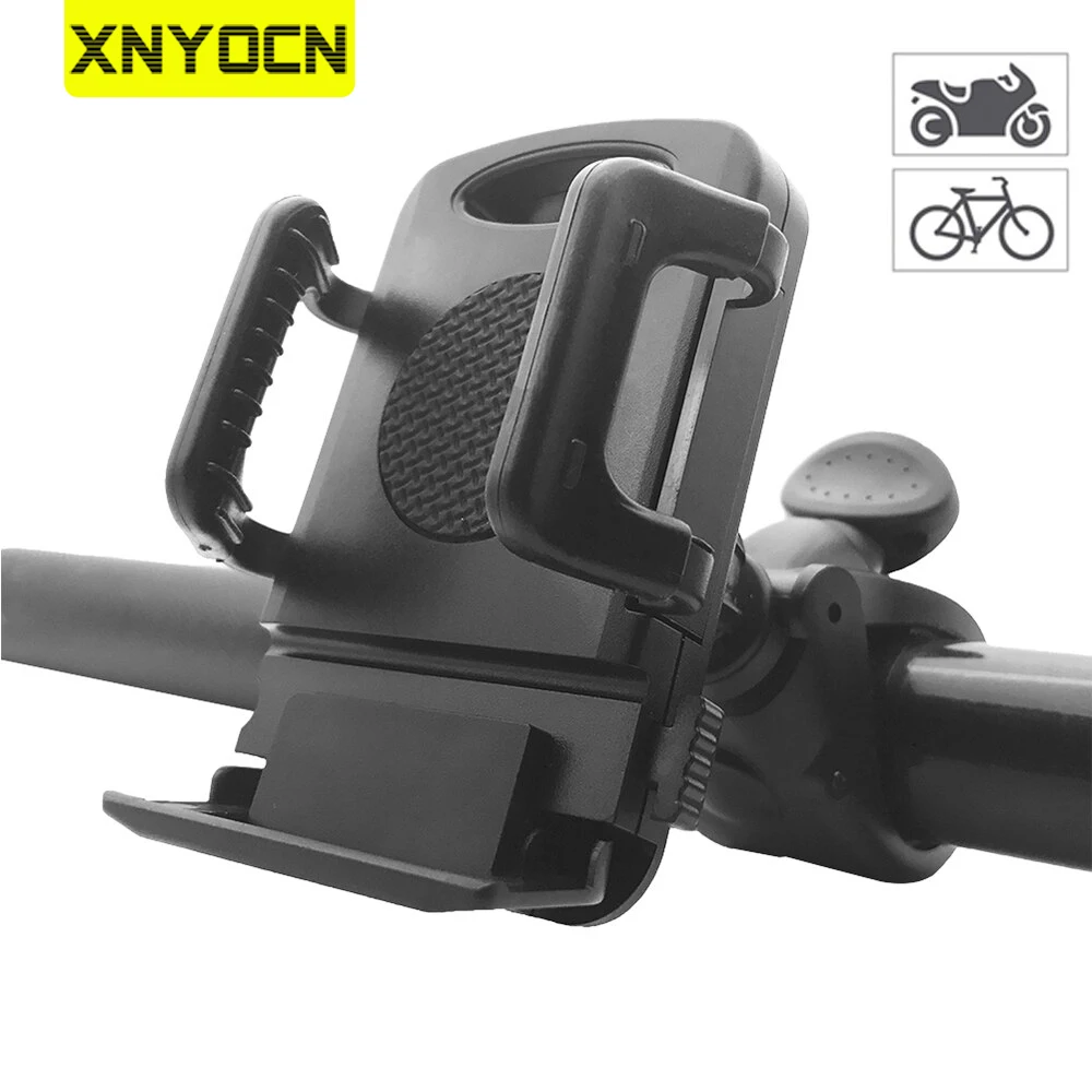 Xnyocn-Support universel de téléphone pour vélo et moto, socle rotatif à 360 degrés, avec pince, pour smartphone