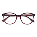 Female s square Burgundy Plastic Prescription eyeglasses - Eyebuydirect s The Beat