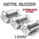 16mm Stainless Steel Waterproof Metal Buzzer Button High Decibel DB Sound And Light Alarm