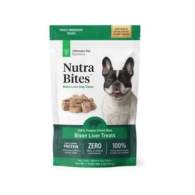 Ultimate Pet Nutrition Nutra Bites Freeze-Dried Raw Bison Liver Dog Treats, 4-oz bag