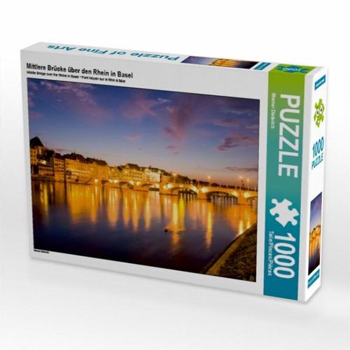 Mittlere Brücke über den Rhein in Basel (Puzzle) - Calvendo Puzzle