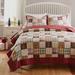 Greenland Home Fashions Oxford 100% Cotton Traditional Tattersall Plaid Quilt Set