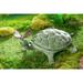 14"L Verdigris Metal Garden Statuary, Turtle and Butterfly