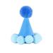 Cute Small Dog Cat Birthday Party Cone Hat Crown and Bow Tie Collar Set - Blue