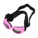 Dog sunglasses Dog Sunglasses Eye Wear Protection Waterproof Pet Goggles UV Foldable Goggles with Strap Size S(Pink)