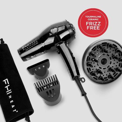 FHI HEAT Platform Nano Lite Pro 1900 Turbo Tourmaline Hair Dryer with 3 Piece Attachment Set