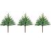 Fraser Hill Farm Set of 3 Prelit 18-in. Artificial Sidewalk Trees with Warm White LED Lights - Green