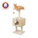 Real Wood Cat Tree With Condo And Scratch Post 42 Height Beige