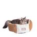 Cat Bed For Indoor Cats And Extra Small Dogs, Brown/Ivory - 22"(L) x 6"(W) x 8"(H)