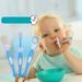 Child Toothbrush Ultrafine Bristle Baby Tooth Brush Health for Baby Toothbrush Infant Oral Hygiene Combo Oral Care Kit(Blue)