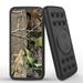 INFUZE Qi Wireless Portable Charger for iPhone 15 External Battery (12000 mAh 18W Power Delivery USB-C/USB-A Quick Charge 3.0 Ports Suction Cups) - Hunting Camo Leaves