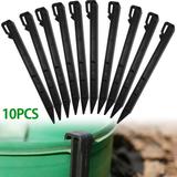 SESAVER 10Pcs Garden Landscape Edging Stake 10 Plastic Lawn Edging Stake Landscape Edging Spike Garden Netting Ground Stakes Du