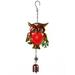 Wind Chime Pendant Metal Owl Wind Chimes Garden Outdoor Decorative Hanging Pendant Housewarming Gift - Red